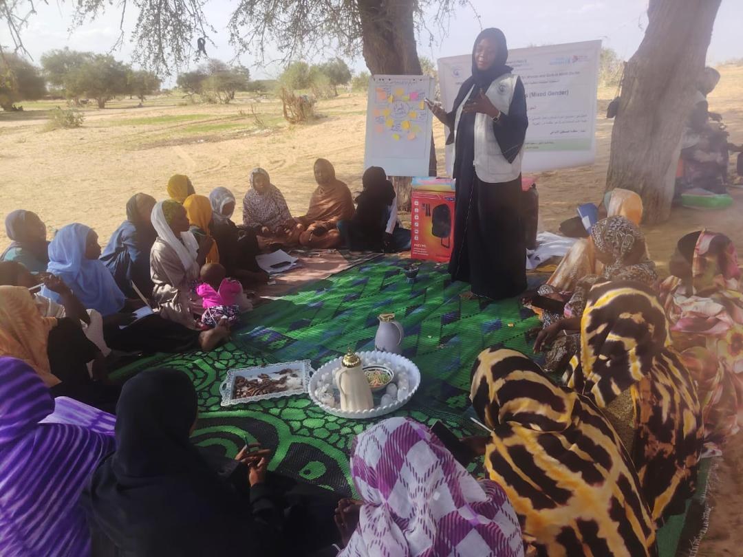 CFO facilitator leading a community dialogue session in North Darfur